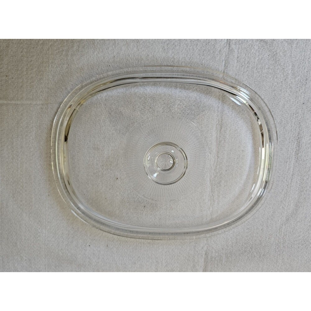 PYREX DC 1.5 C Fluted Oval Clear Glass Lid ONLY